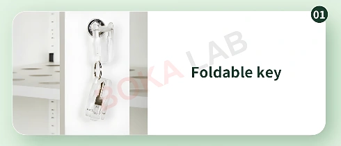 A foldable key for secure locking. A foldable key for secure locking.